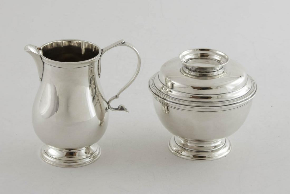 Mid Century Stieff Sterling Covered Sugar and Creamer (1 of 3)