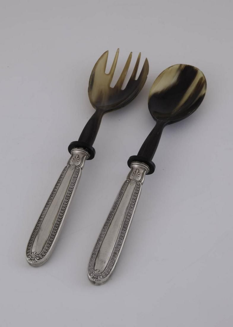 Rare Empire by Buccellati Sterling Silver & Horn Salad (1 of 3)