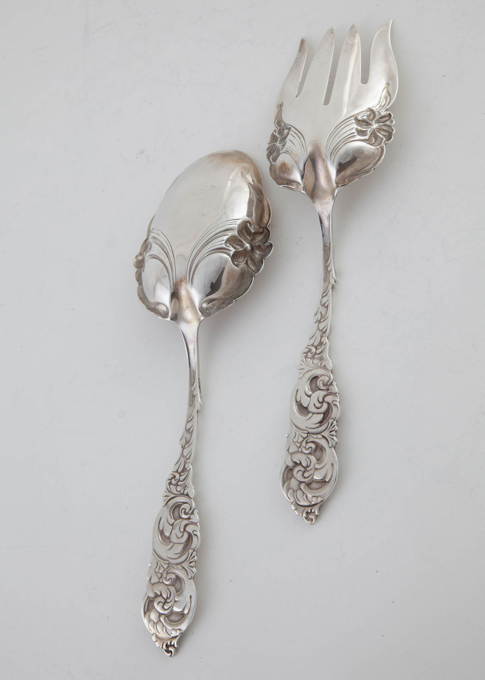 Amston Silver Co. Gladstone Sterling Silver Salad Serving Set (1 of 4)