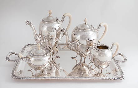 Peru Camusso Gran Paris Sterling Silver Tea Set (1 of 6)