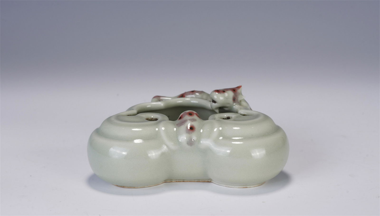 A CHINESE CELADON GLAZE PORCELAIN BRUSH WASHER (1 of 9)
