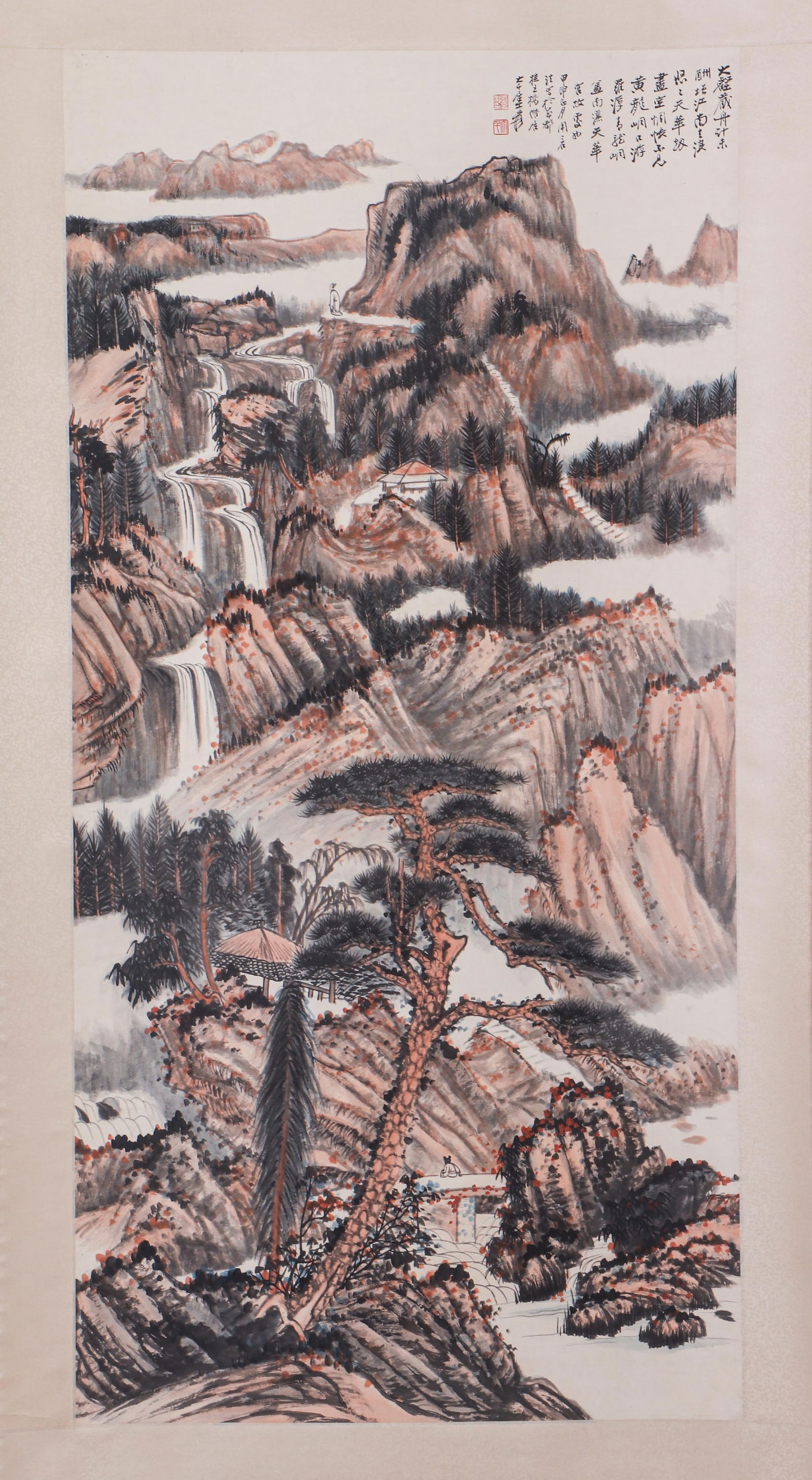A CHINESE PAINTING OF MOUNTAINS LANDSCAPE,SIGNED ZHANG DAQIAN (1 of 6)