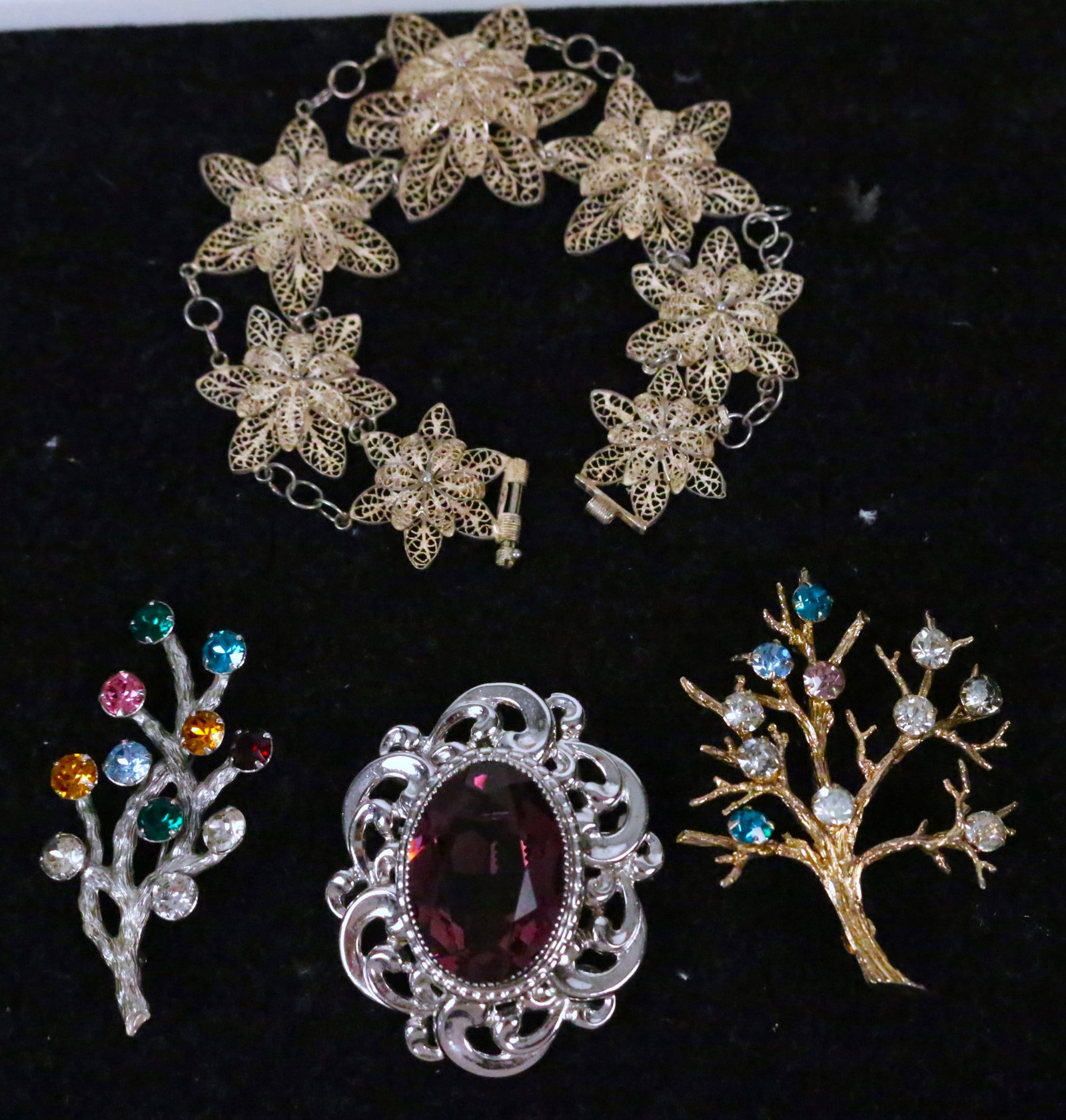 Vintage Lot of sterling silver Brooches, bracelet, pendant Danecraft, VanDell, Catamore (1 of 11)