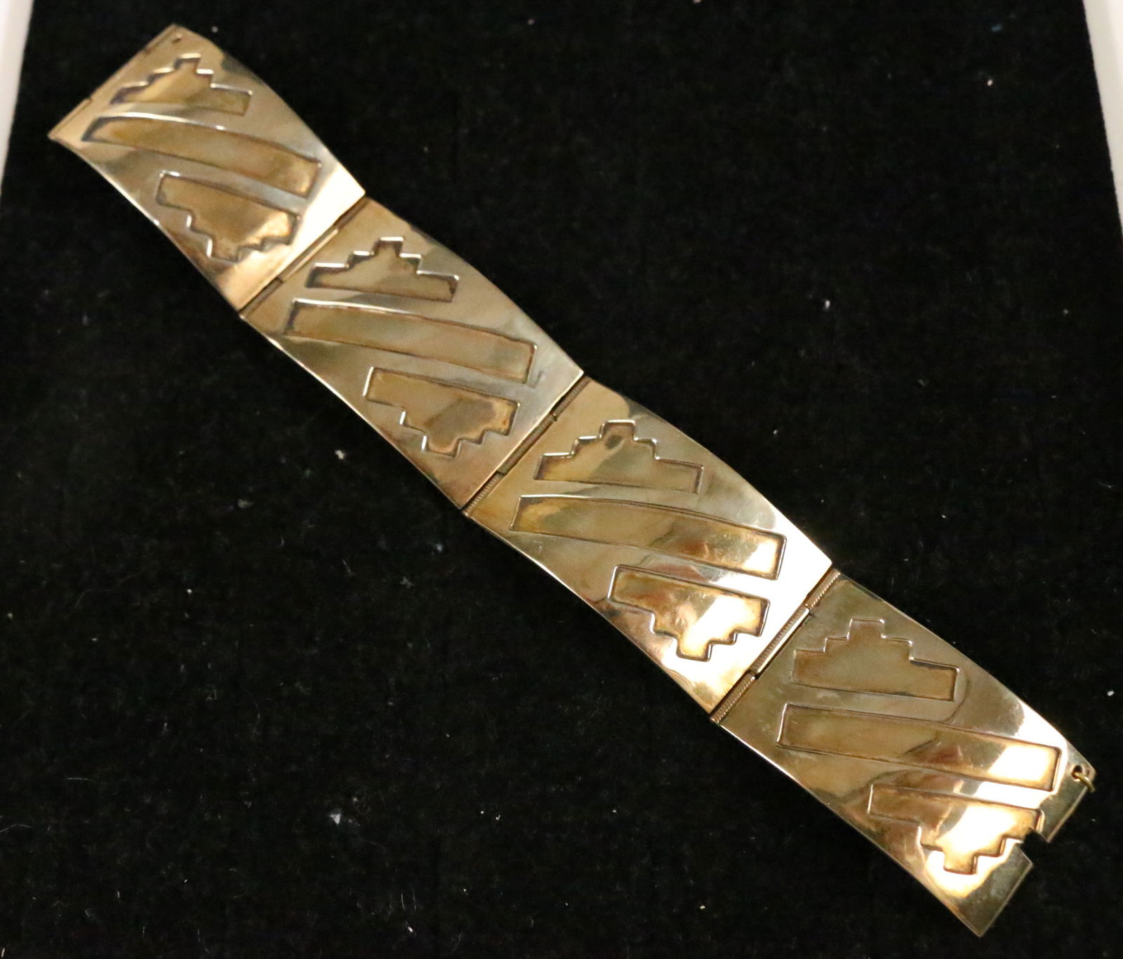 Sterling Silver MEXICO Panel Bracelet. 31.7 gram (1 of 7)