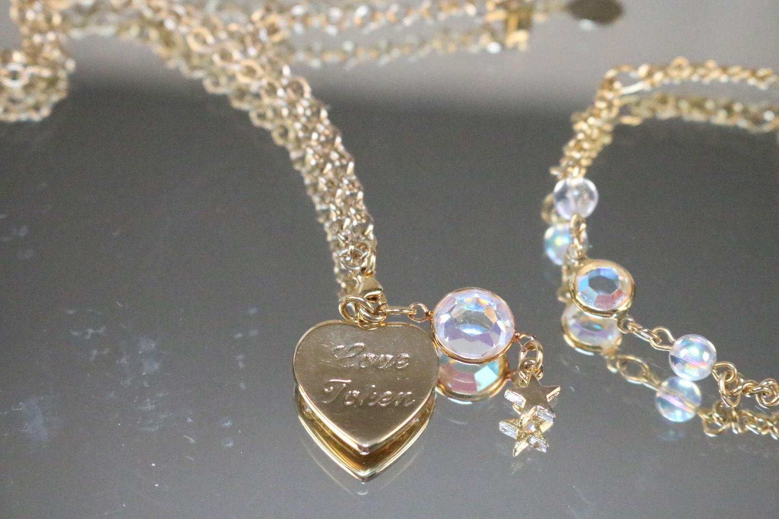 Kirks Folly LOVE TOKEN Heart Star Charm Necklace & bracelet (1 of 4)