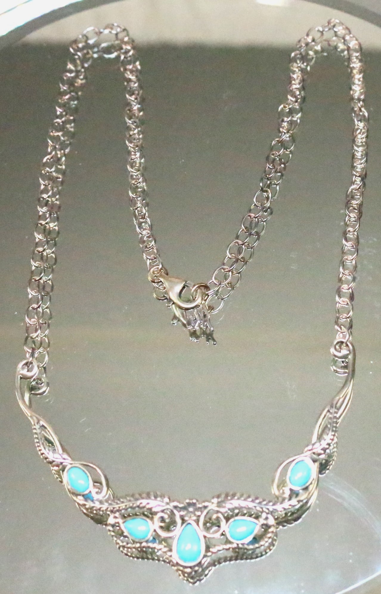 Carolyn Pollack Relios Sterling Silver Sleeping Beauty Turquoise Necklace (1 of 6)
