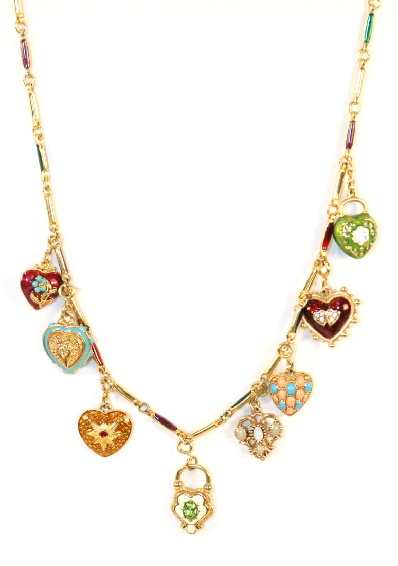 Joan Rivers Gold tone Hearts Charm Necklace (1 of 11)