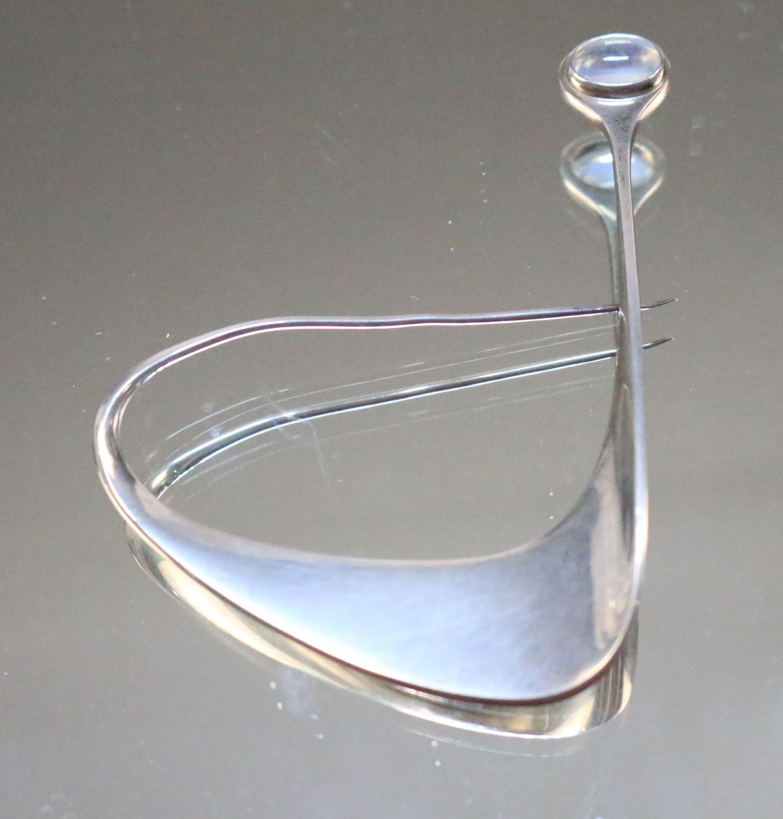 TORUN for Georg Jensen Denmark Moonstone Sterling Silver Brooch Pin RARE (1 of 7)