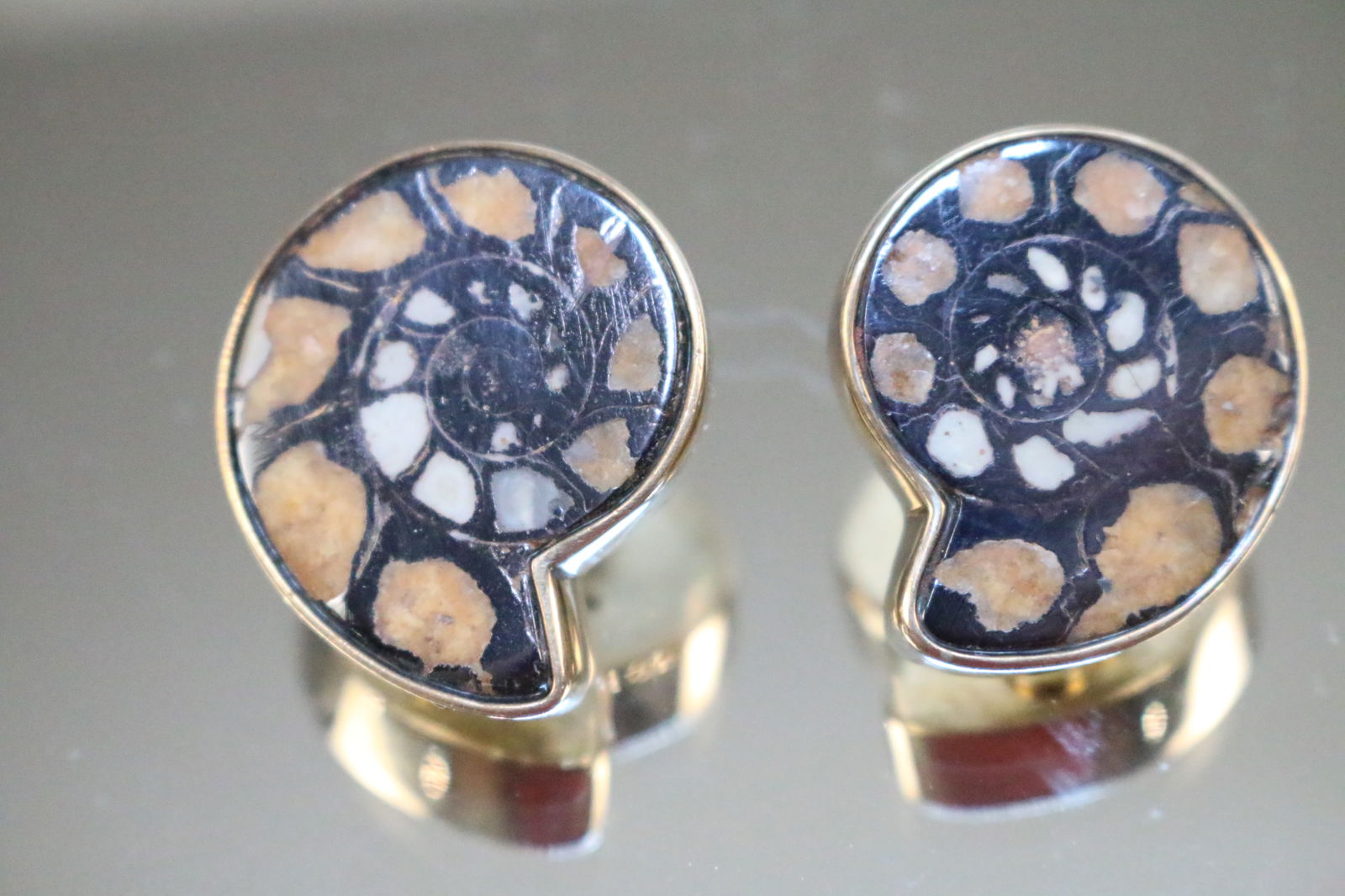 Stephen Dweck ONE OF A KIND Ammonite Clip Earrings Bronze (1 of 5)