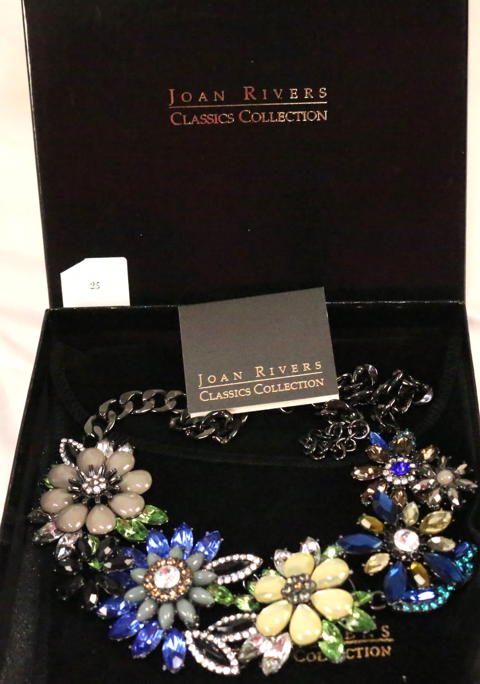 NEW Joan Rivers Goldstone Flower Floral Statement Necklace in the box (1 of 6)