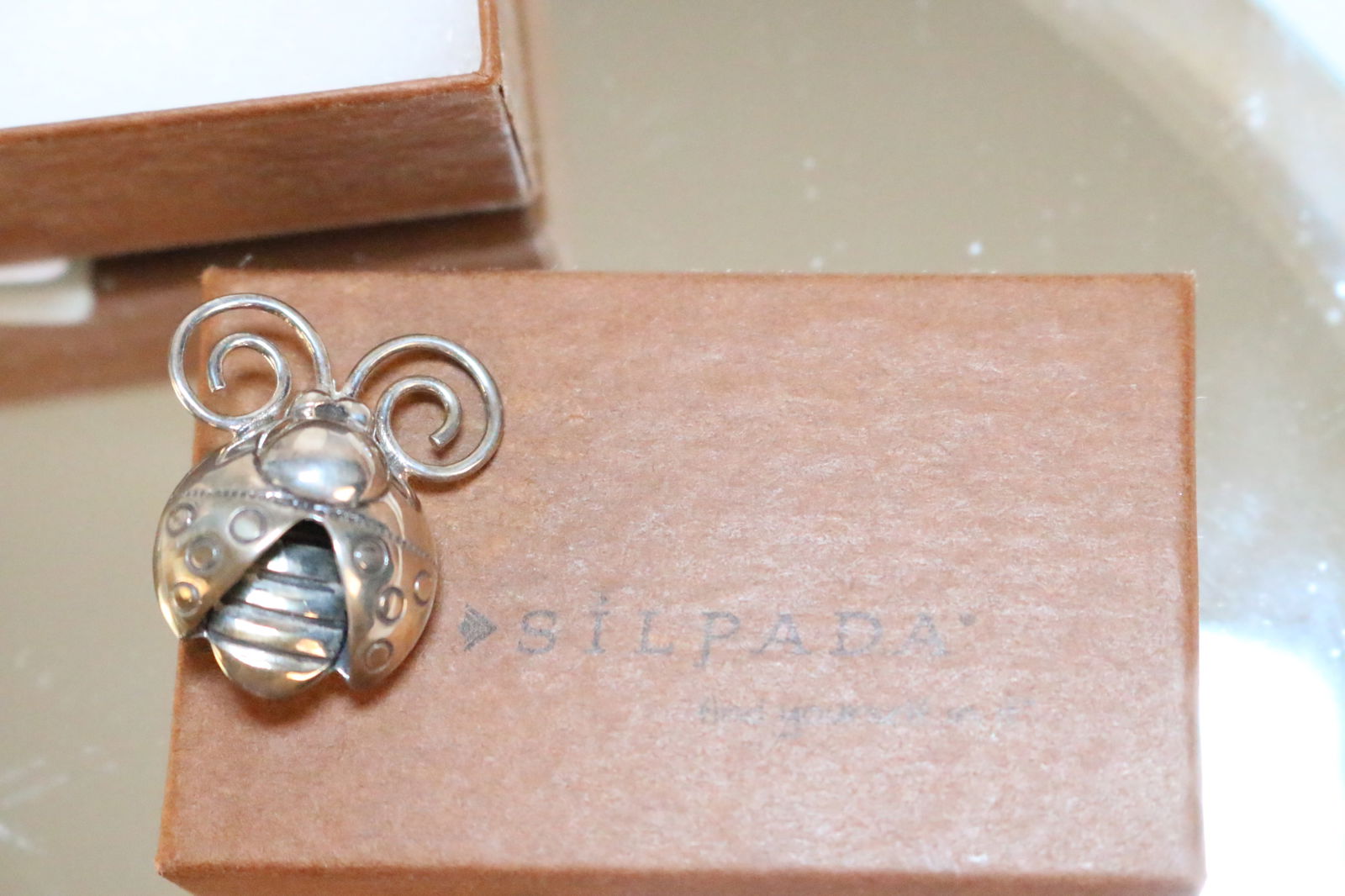 Silpada Designer Sterling Silver lady Bug Pin Brooch in the box (1 of 3)