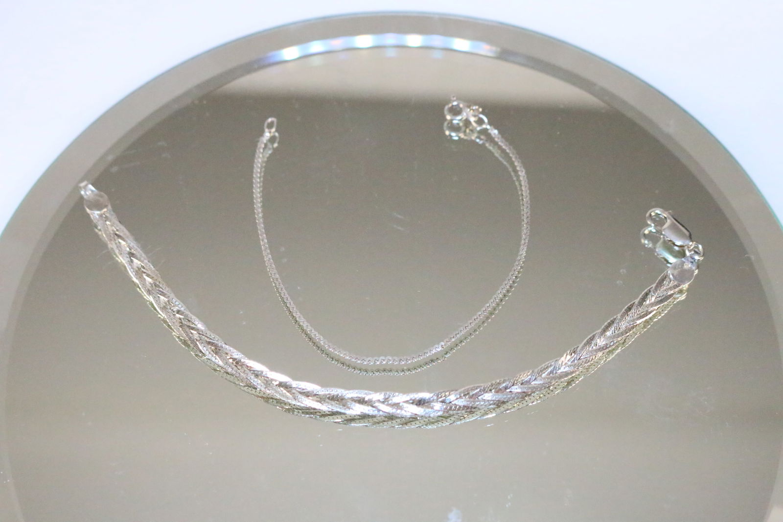 Lot of 2 Like NEW Sterling Silver bracelets (1 of 5)