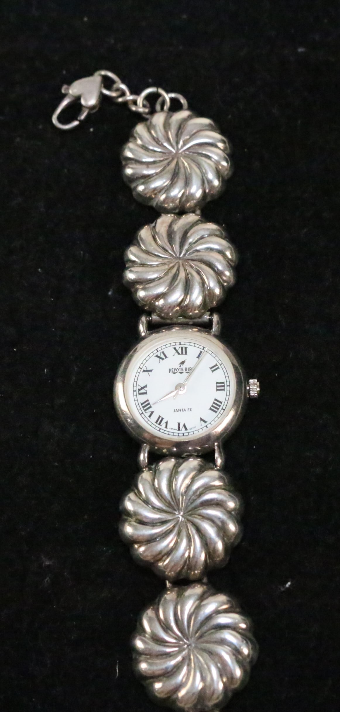 Native American Southwest Peyote Bird Sterling Silver Bracelet Watch (1 of 1)