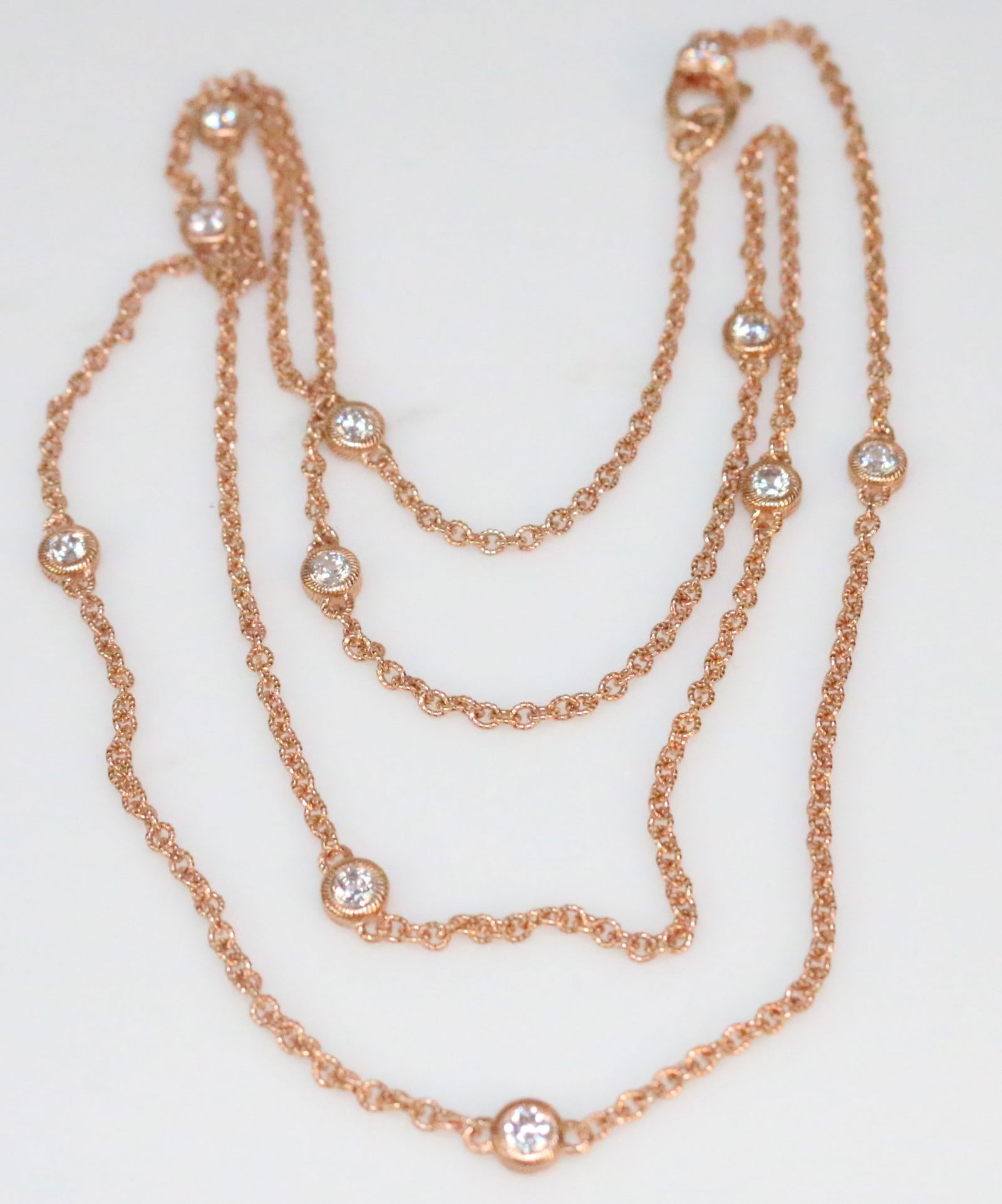 Diamonique station hotsell necklace
