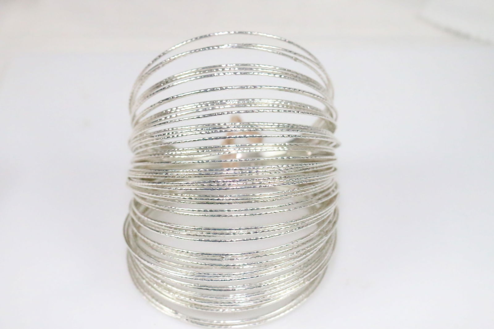 NEW 61 Sterling Silver Stacking Bracelet Bangles 63.8 gm. (1 of 4)