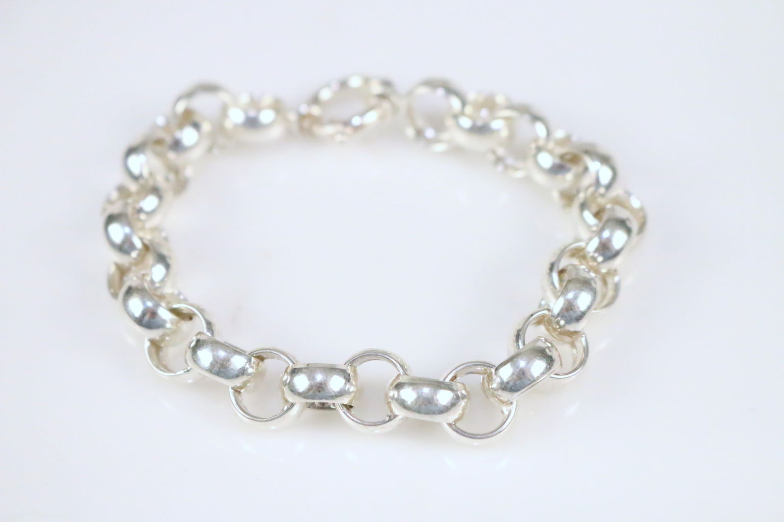 NEW Sterling Silver Ann King Large Rolo Link Chain Bracelet MATCHES LOT 199. (1 of 5)