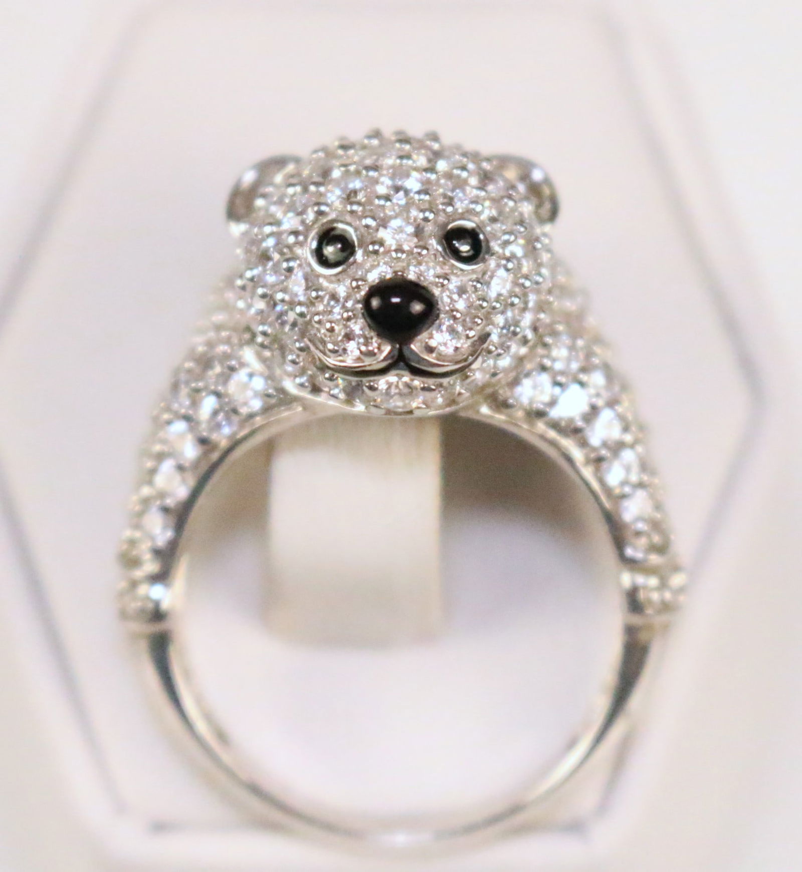 RARE Brand New Thomas Sabo Designer sterling Silver Polar Bear CZ ring Size 9.25 (1 of 6)