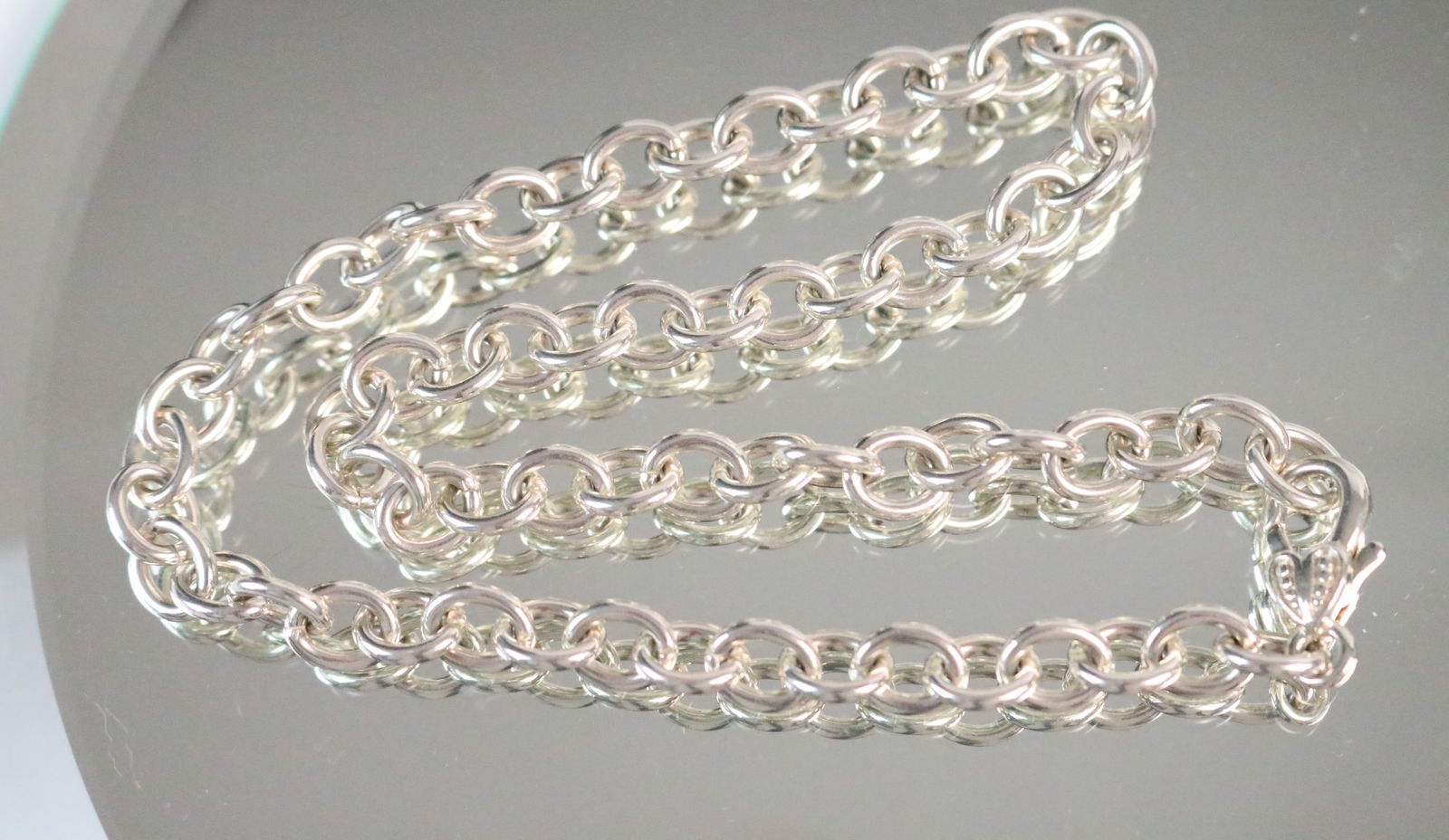 Judith Ripka Sterling Silver Solid Heavy Link Necklace (1 of 3)