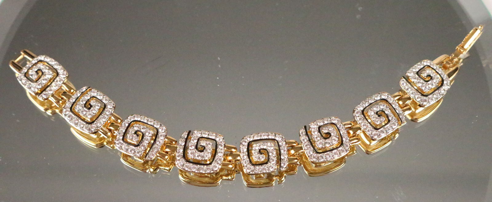 RARE NEW Vintage Swarovski Jewelers Collection Modernist Crystal Bracelet 7.5" (1 of 2)