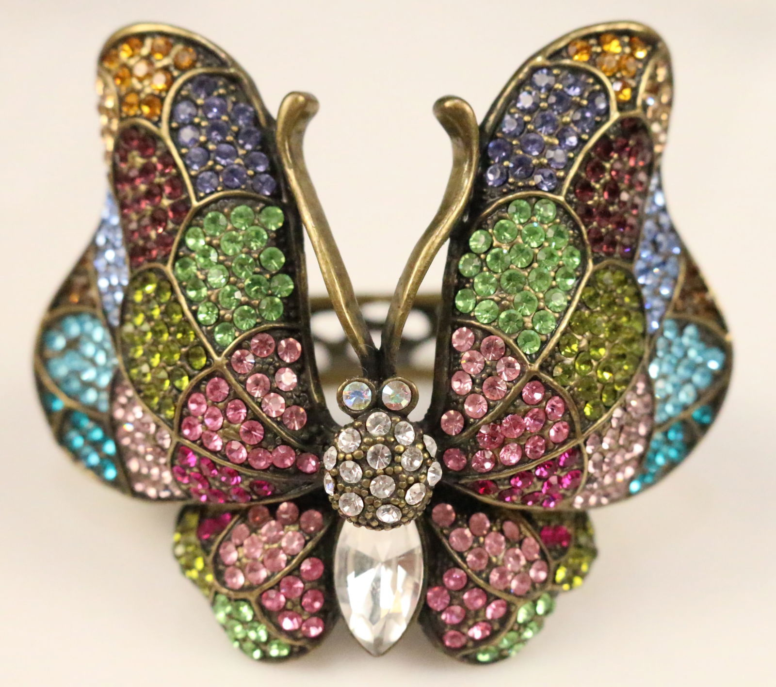 NEW Kirks Folly HUGE Butterfly Rainbow colors Cuff Bracelet (1 of 5)