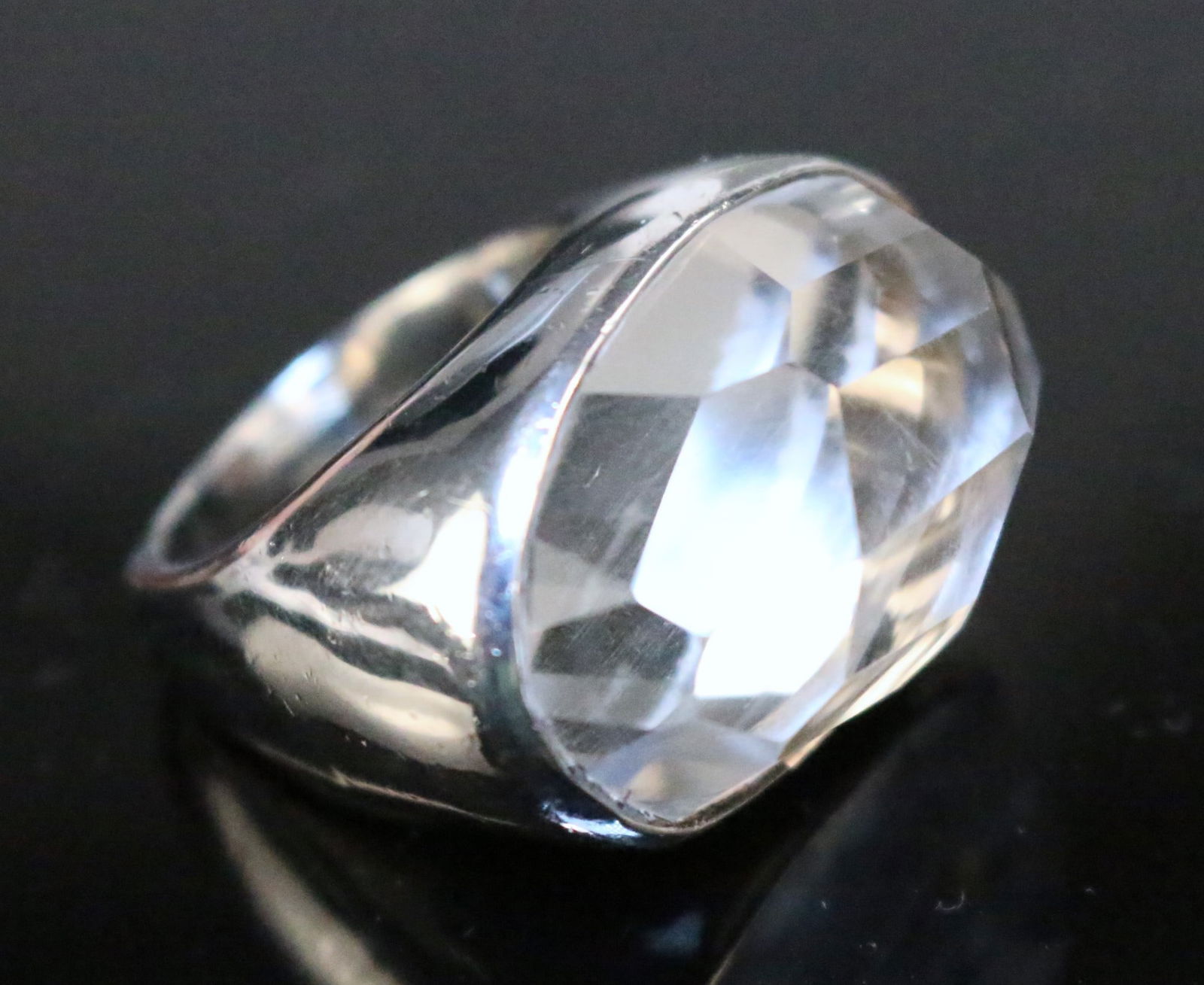 RARE Ippolita FATTO A MANO Huge Rock Candy Quartz Sterling Silver Ring size 7.5 (1 of 5)