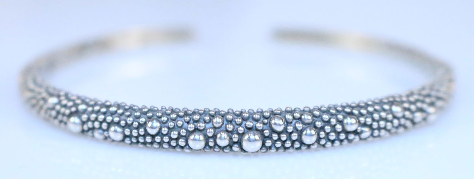 Michael Dawkins Thailand Sterling Silver Caviar Starry Night Cuff bracelet (1 of 6)