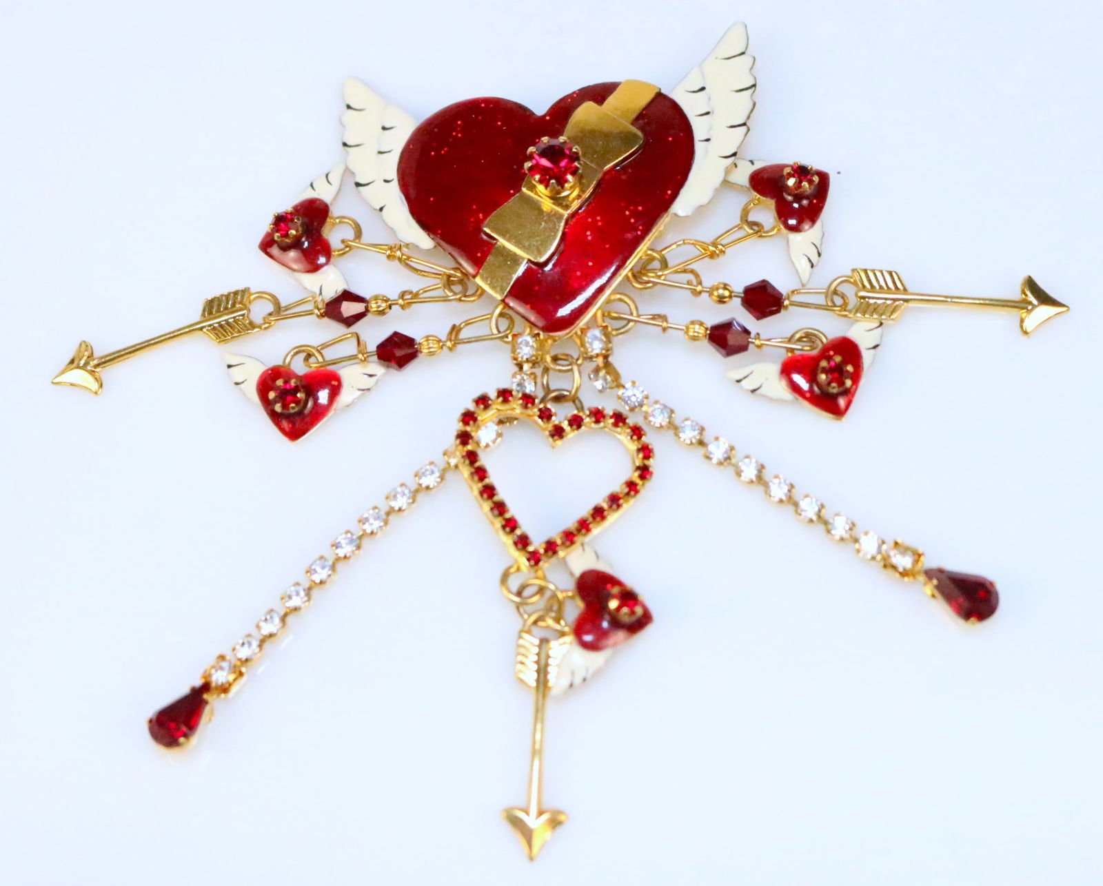Lunch at The Ritz USA RARE Large Heart Valentines Brooch Pin/ Pendant (1 of 5)