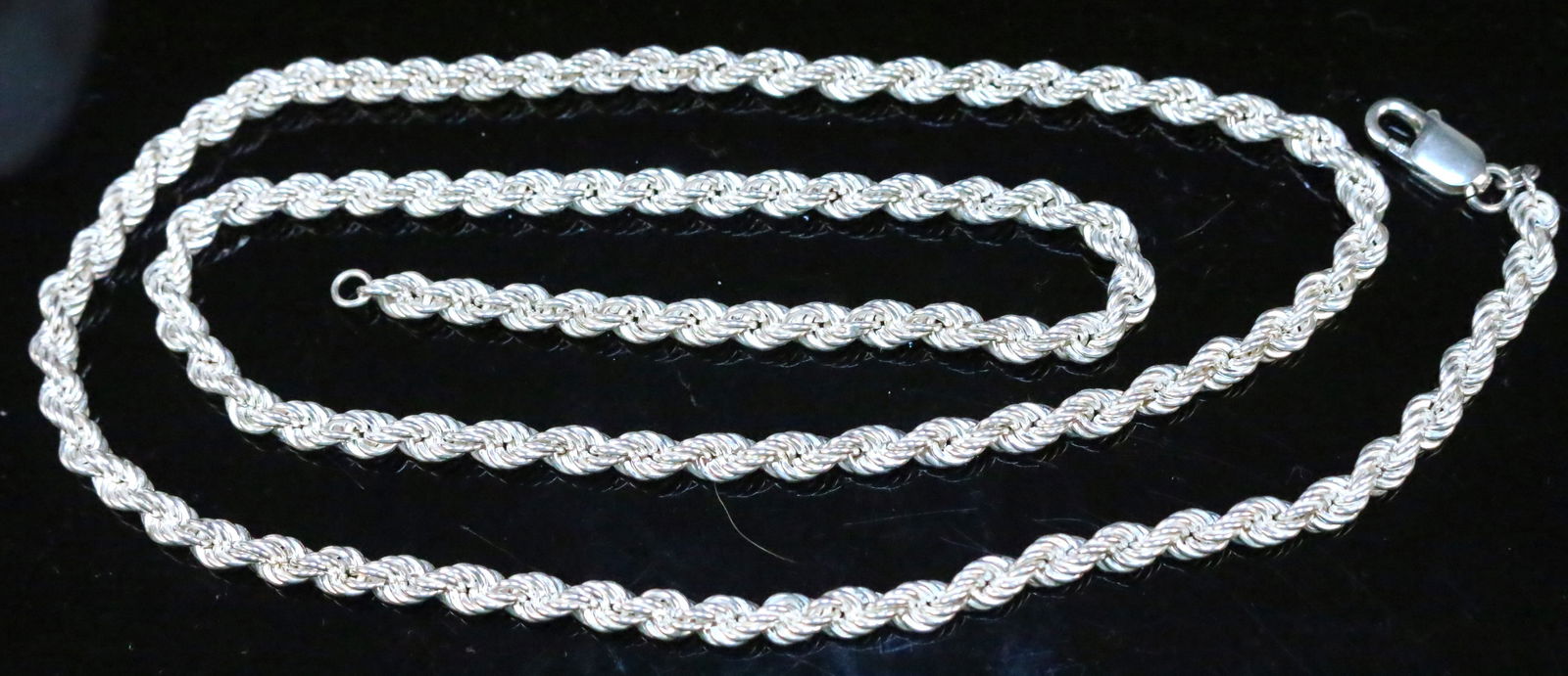 MILOR ITALY Sterling Silver 30" Solid Rope twist Necklace Chain 66 grams (1 of 6)