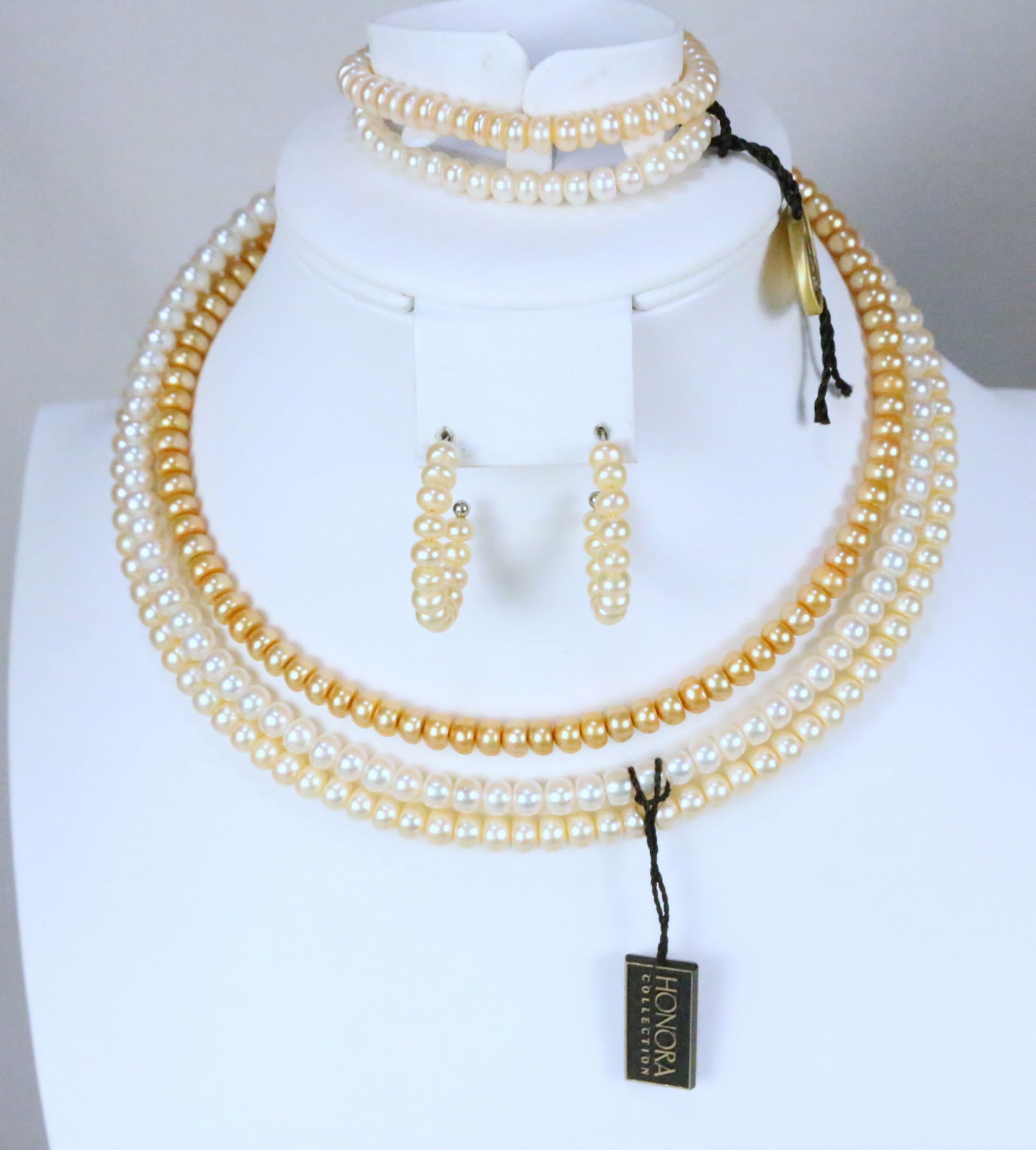 NEW Honora Freshwater Cultured Pearl Sterling Silver 7pc lot Necklaces bracelet earrings (1 of 6)