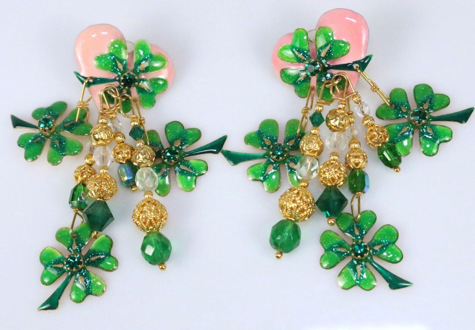 Lunch At The Ritz USA Lucky in Love Shamrock St. Patrick's Day Earrings (1 of 4)