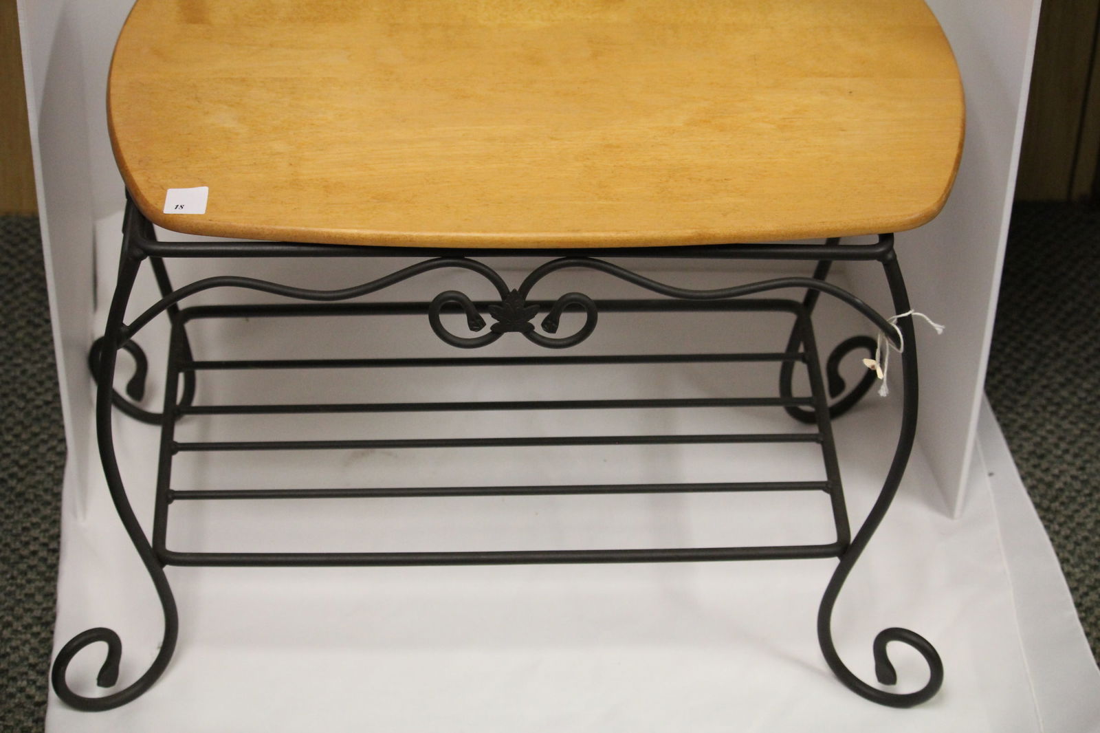 Longaberger Wrought Iron Table with Wooden top (1 of 4)