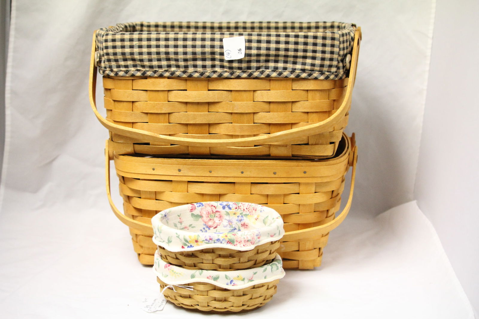 Longaberger Market & American Cancer Baskets Stamped, Dated & Signed Lot of 4 (1 of 5)