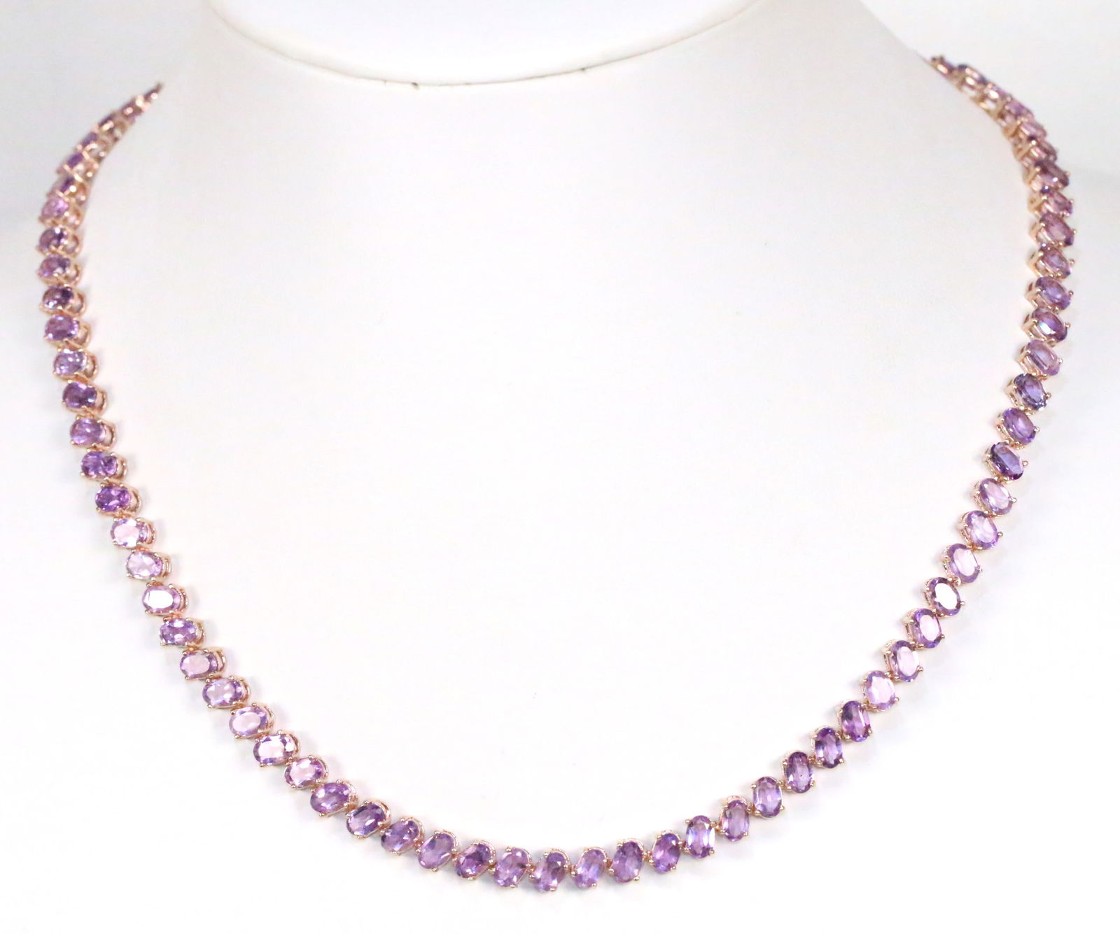 MAGNIFICENT NEW Genuine 41.5 carats Natural Amethyst 14kt Rose Gold over Sterling Silver Valentine (1 of 5)