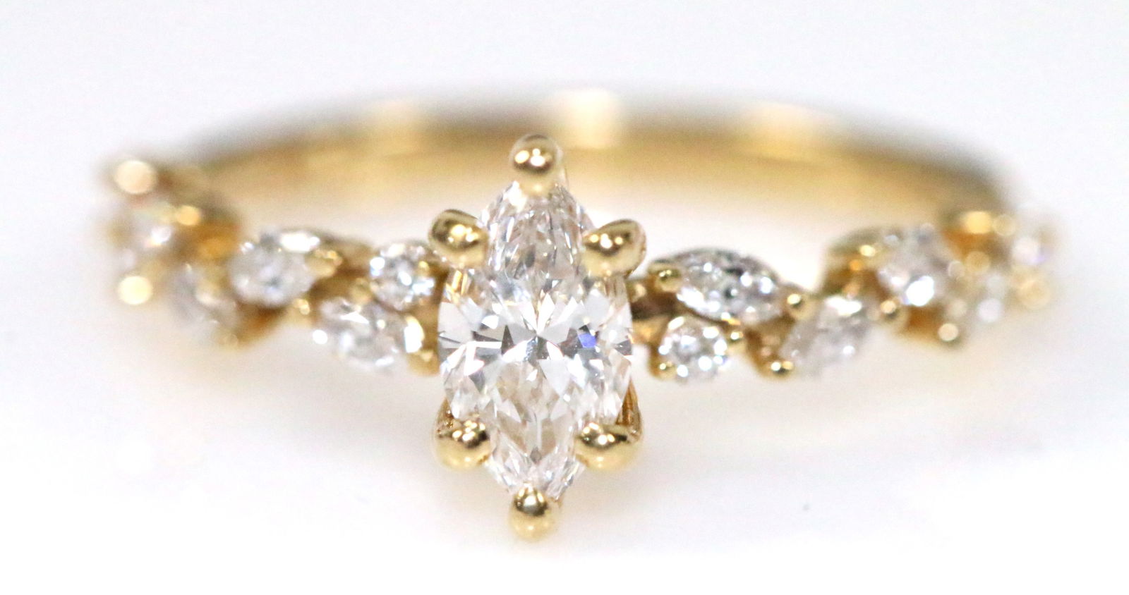 Near Perfect 14KT Gold Brilliant Earth Custom NATURAL 3 total carat total wt Diamond Engagement Ring (1 of 10)