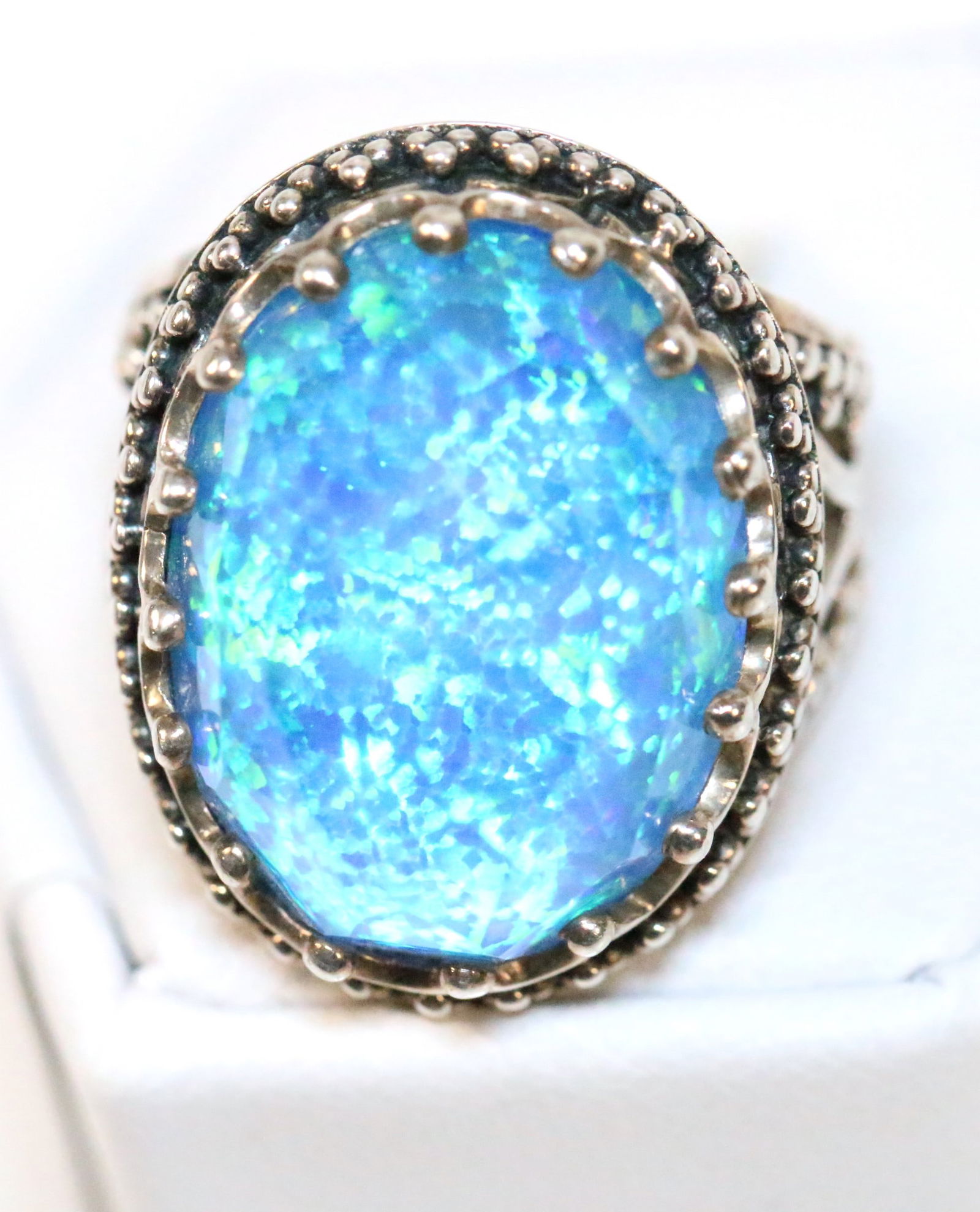 Sajen HUGE Mystic Topaz Sterling silver Ring SZ 7 (1 of 5)