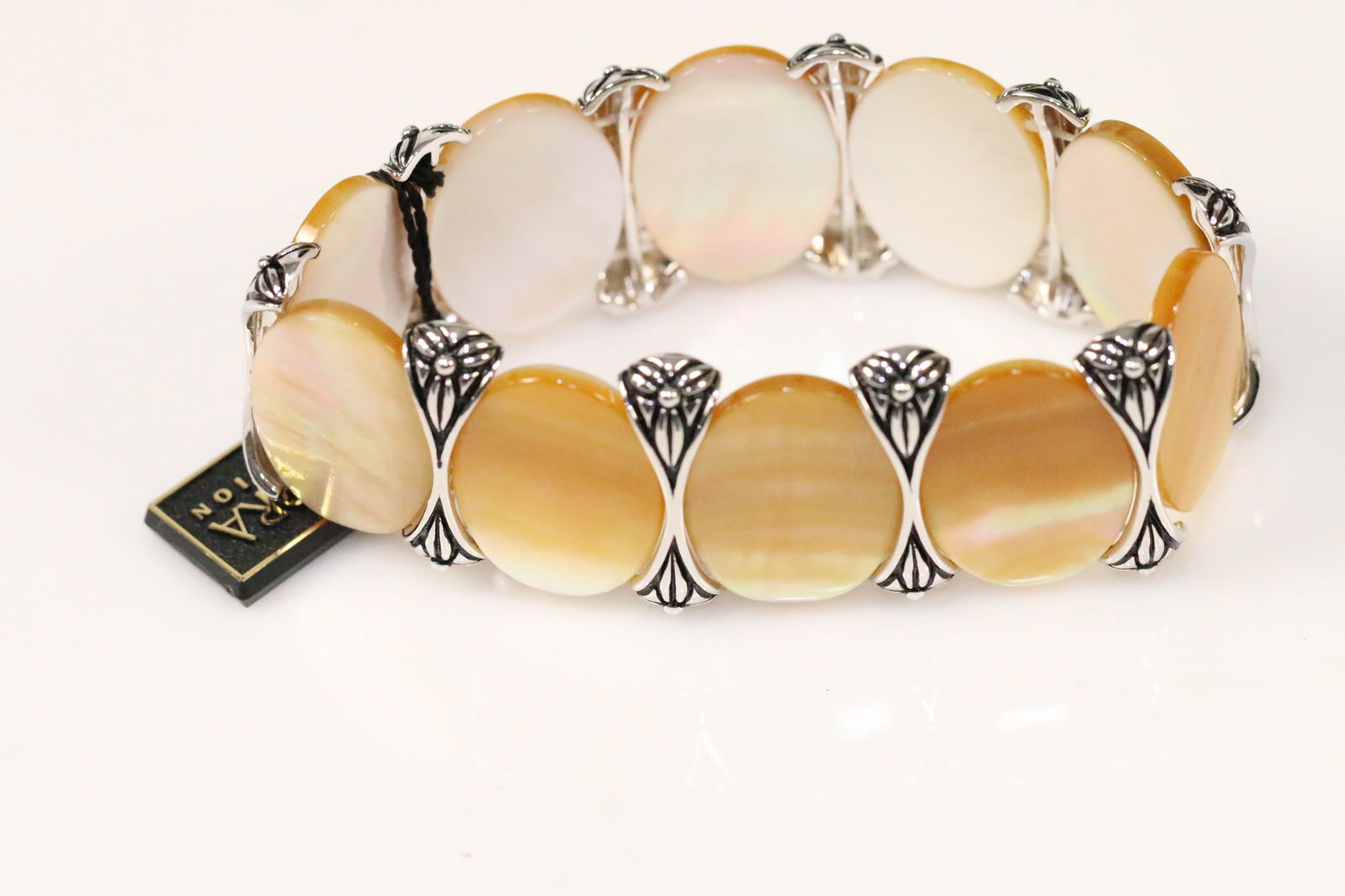 NEW Honora HUGE Yellow Mop Sterling Silver elegant Bracelet (1 of 5)