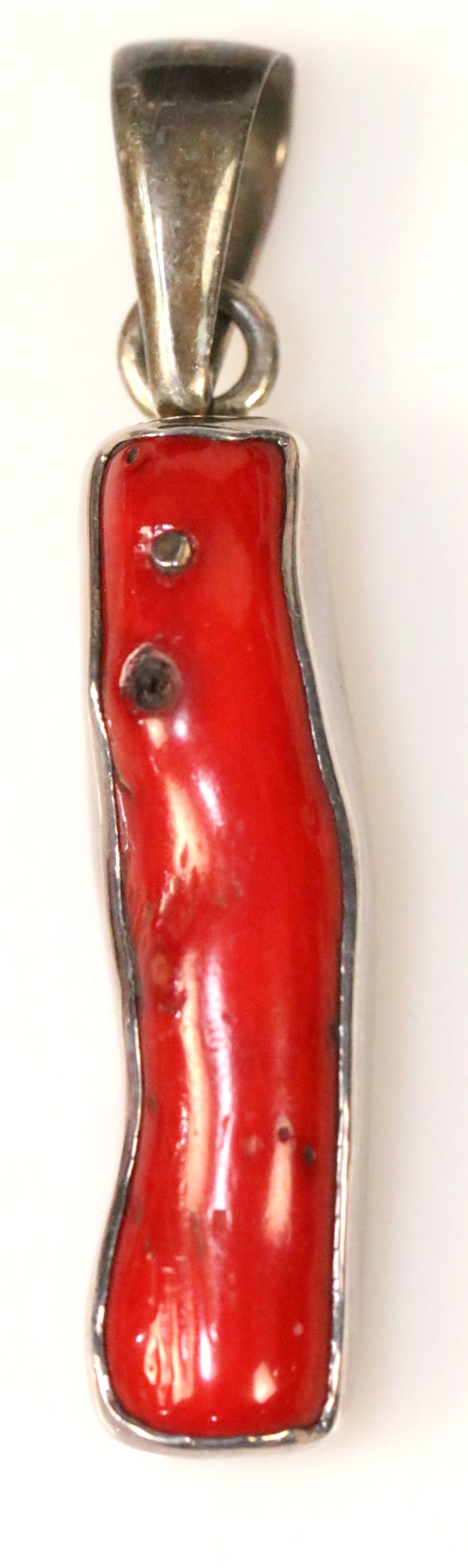 Charles Albert Fine Sterling Silver Huge coral Pendant Matches Lot 112 (1 of 4)