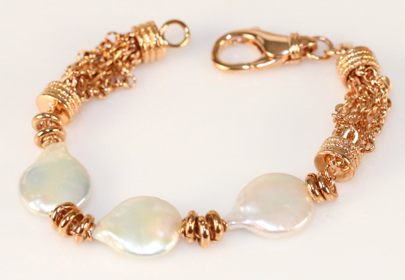 NEW Honora Bronze & Natural Large Keshi Pearl Bracelet (1 of 5)