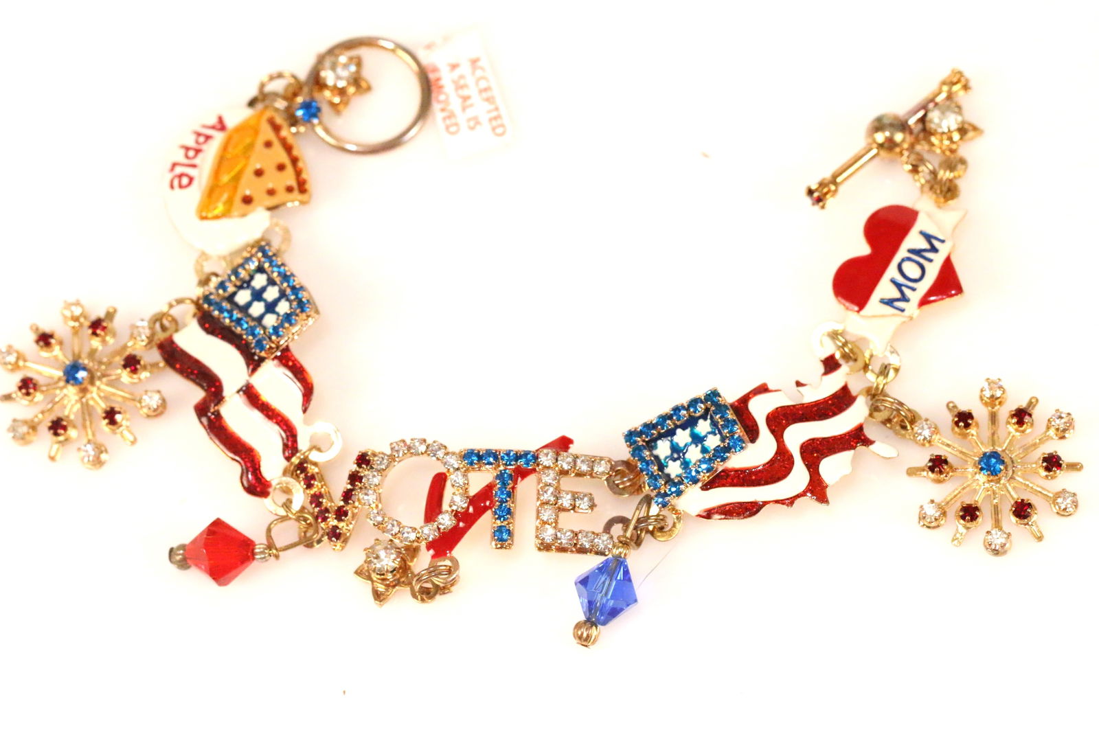 Lunch at The Ritz vote Patriotic Flag Bracelet 22kt GP (1 of 5)