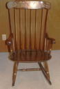 Hitchcock Mahogany with gold painted design and accents Large Rocking Chair