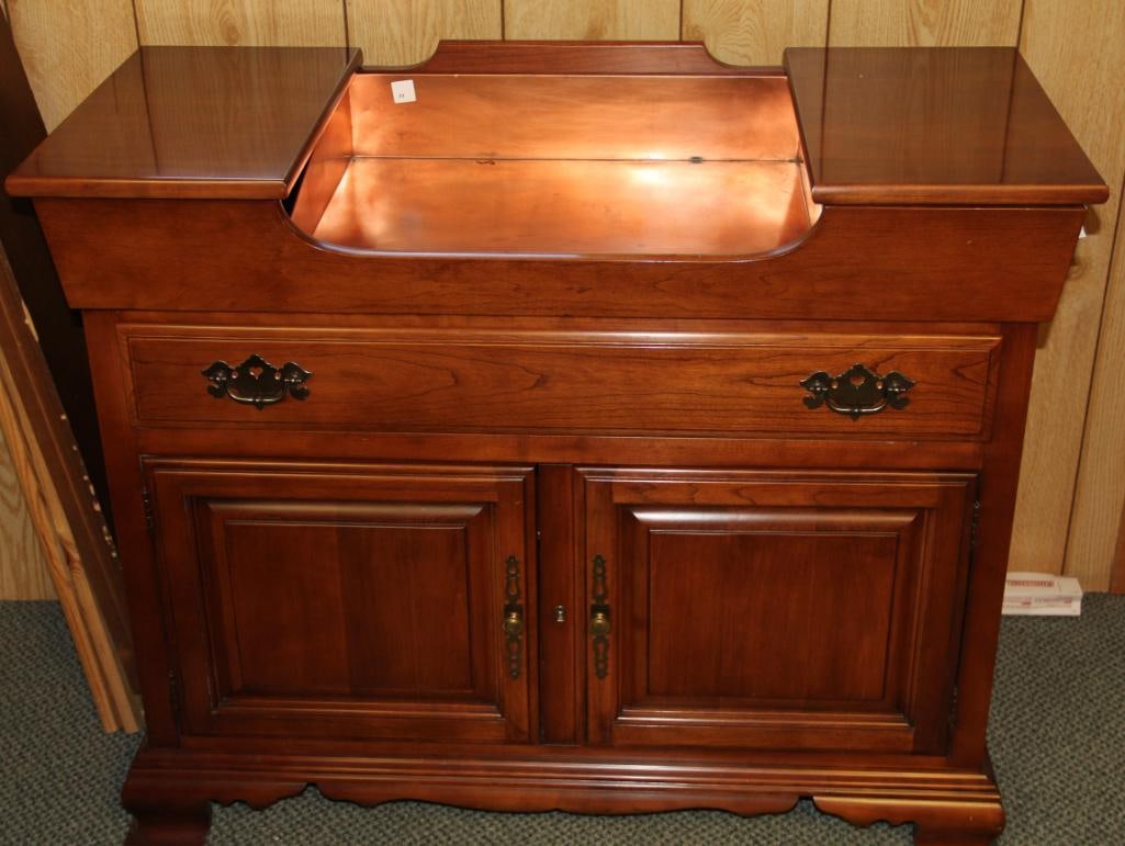 Vintage Monitor Furniture Co. Cherry Dry Sink Server with Copper Liner Gorgeous! (1 of 8)