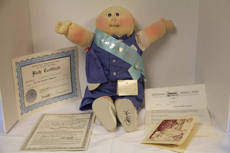 Vintage Rare Large Original Cabbage Patch Kid Baby Boy Desmond Christopher With Birth Certificate & vintage-rare-large-original-cabbage-patch-kid-baby-boy-desmond-christopher-with-birth-certificate