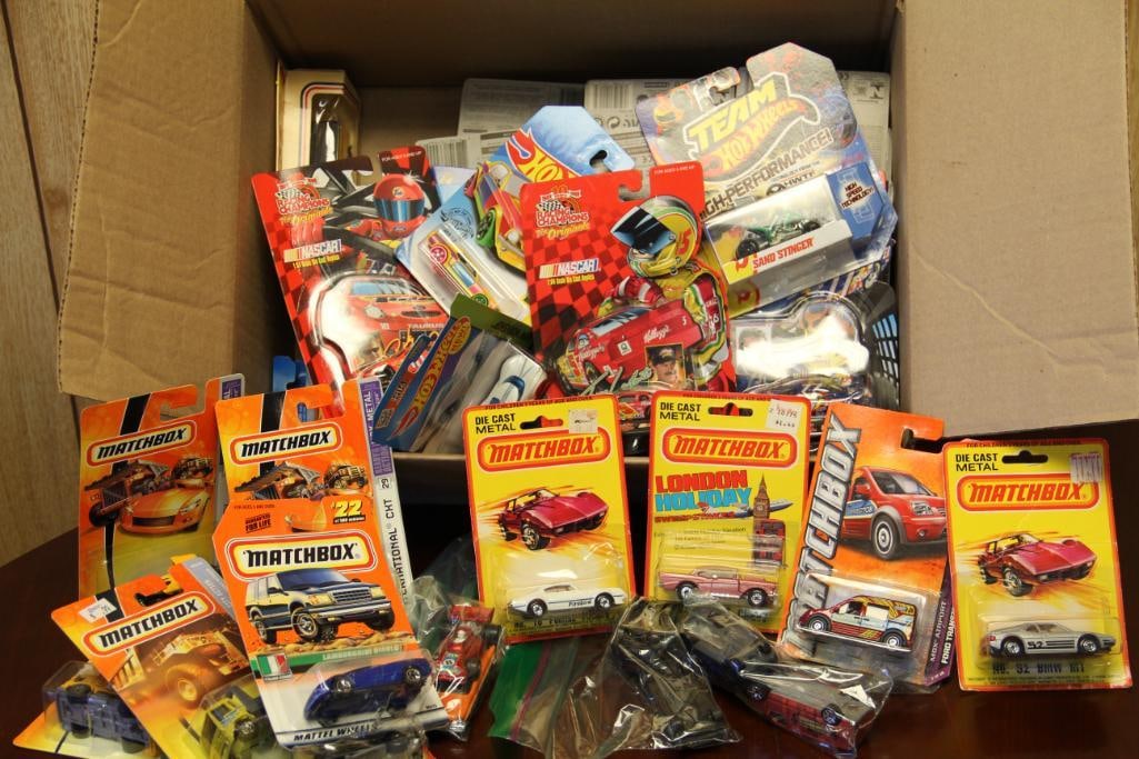 Lot of Vintage Hot Wheels, Nascar & Models Gone By: Lot of 56 Hot Wheels, 3 Nascar &1 Models Gone By. Most in original packaging.