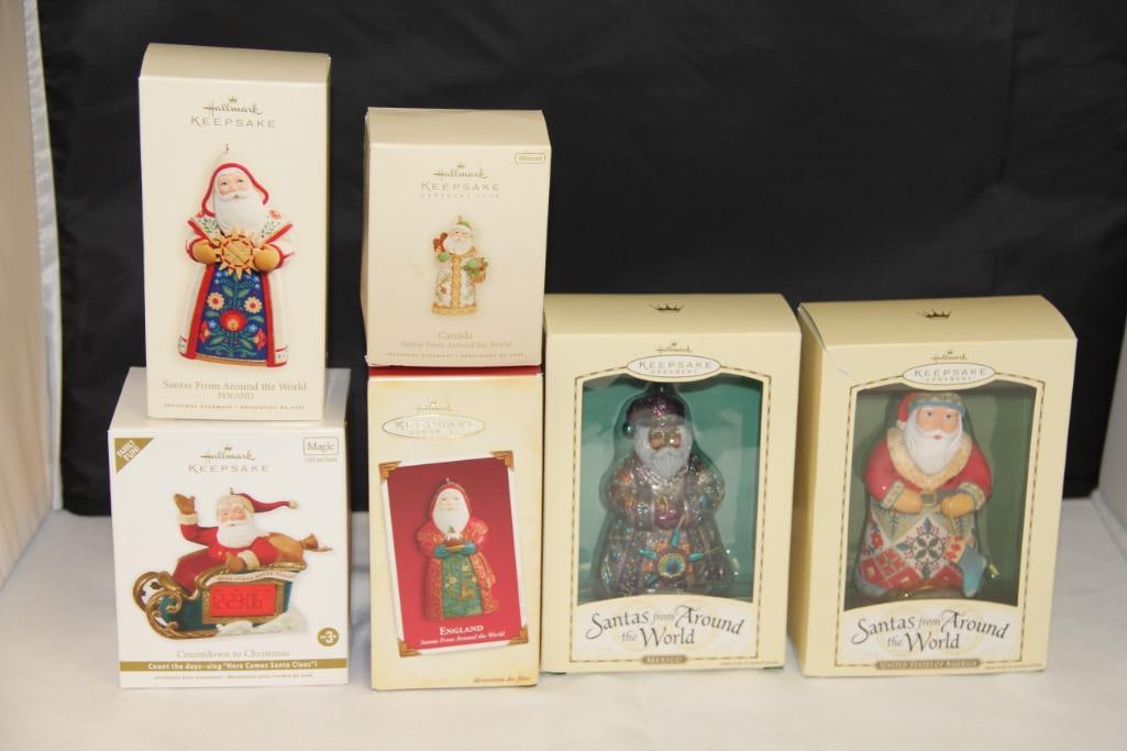 NEW  in boxes Lot of 6 Hallmark Keepsake "Santa's From Around the World" Ornaments (1 of 4)