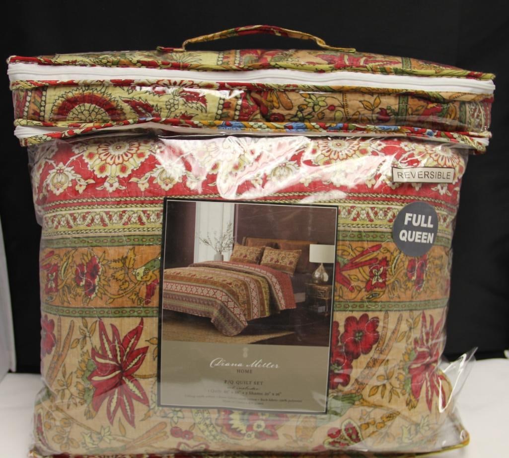 NEW 3 piece Diana Miller Quilt Set - Reversible in packaging (1 of 6)