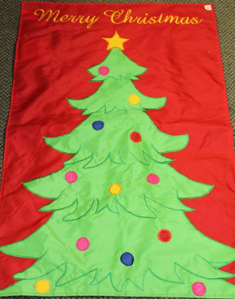 2 Large Lighted Christmas Flags Nativity Scene & Christmas FROM Hallmark Store *nativity does not (1 of 2)