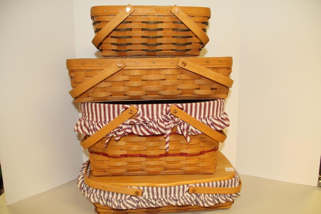 Longaberger Baskets Lot of 4 (1 of 4)