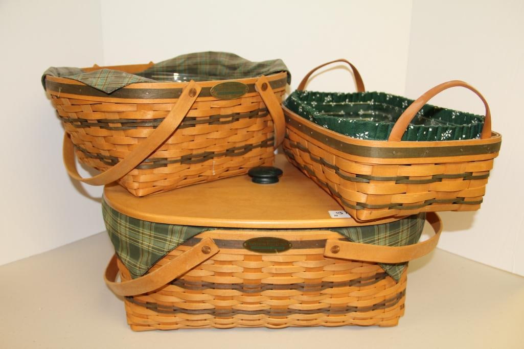 Longaberger Baskets Lot of 3 (1 of 4)