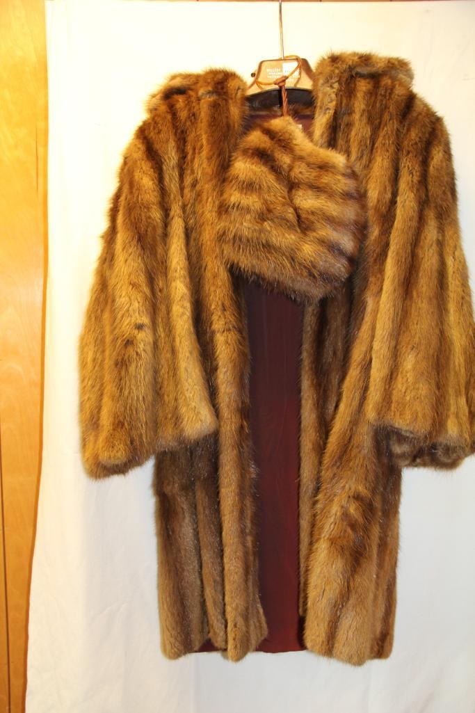 Fellers Fur Coats of  Harrisburg Mink 3/4 knee length coat with matching muff (1 of 5)