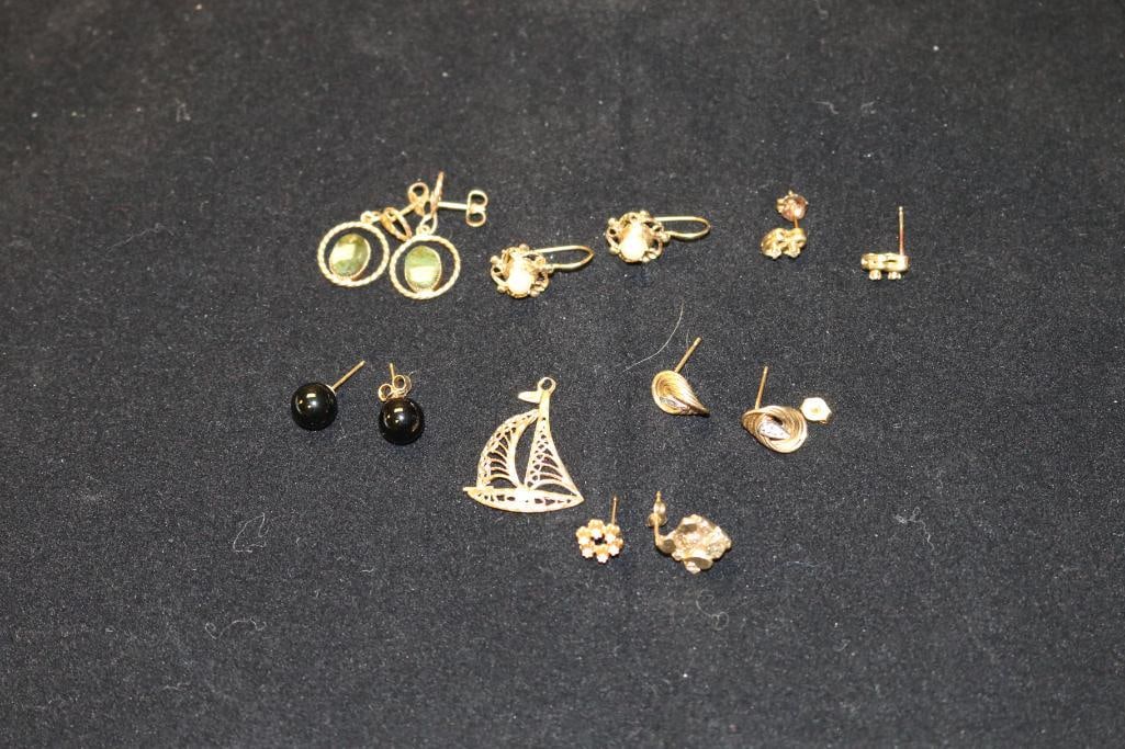 14kt gold earring charm lot 12.6 grams (1 of 6)